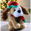 WeRChristmas Novelty|Figurines^30 Cm Standing And Singing Dog With Flapping Ears Christmas Decoration