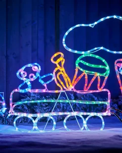 WeRChristmas Christmas Characters^Animated LED Train Rope Light Silhouette, 2.3 M