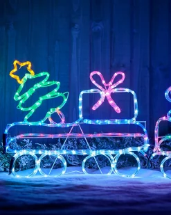WeRChristmas Christmas Characters^Animated LED Train Rope Light Silhouette, 2.3 M
