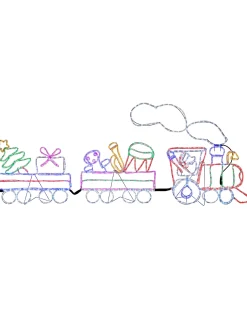 WeRChristmas Christmas Characters^Animated LED Train Rope Light Silhouette, 2.3 M