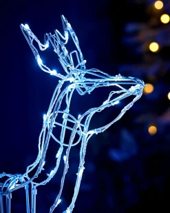 WeRChristmas Outdoor Lighted Reindeer^Animated Multi-Function Reindeer And Sleigh Silhouette, 80 Cm
