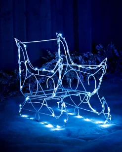 WeRChristmas Outdoor Lighted Reindeer^Animated Multi-Function Reindeer And Sleigh Silhouette, 80 Cm