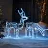 WeRChristmas Outdoor Lighted Reindeer^Animated Reindeer Family Silhouette, 88 Cm