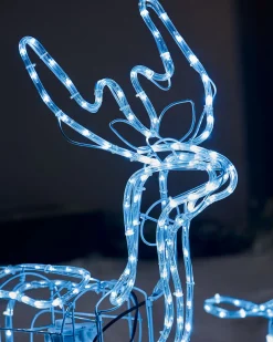 WeRChristmas Outdoor Lighted Reindeer^Animated Reindeer Family Silhouette, 88 Cm