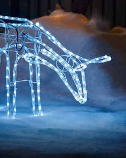 WeRChristmas Outdoor Lighted Reindeer^Animated Reindeer Family Silhouette, 88 Cm