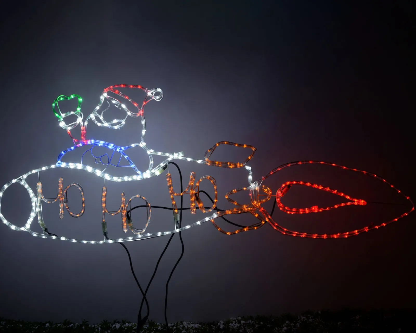 WeRChristmas Christmas Characters^Animated Santa Rocket Rope Light Silhouette, 170 Cm