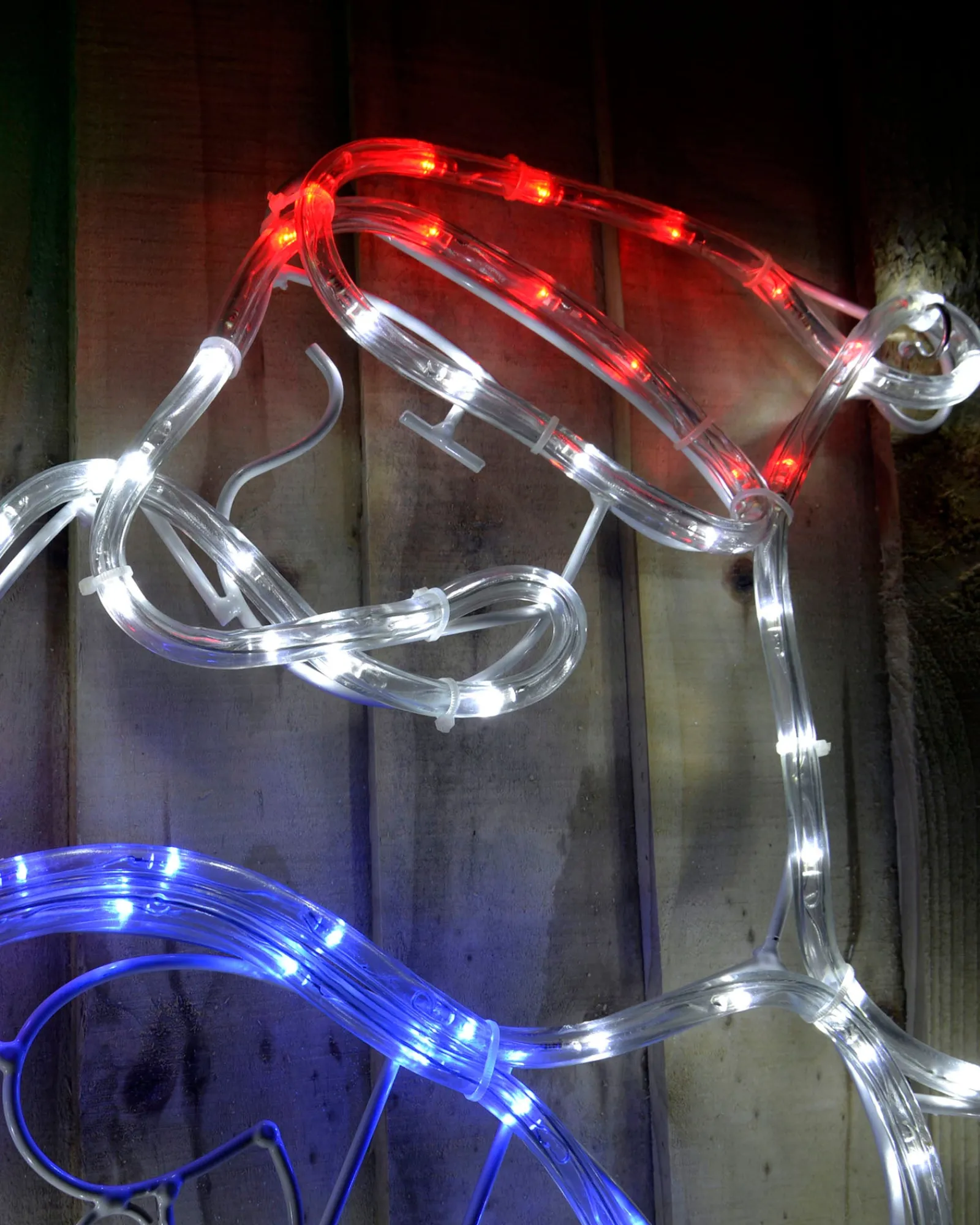 WeRChristmas Christmas Characters^Animated Santa Rocket Rope Light Silhouette, 170 Cm