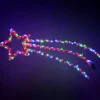 WeRChristmas Festive Star, Snowflake & Sign Lights^Animated Shooting Star LED Rope Lights Silhouette With Speed Controller, 90 Cm - Large