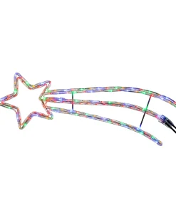 WeRChristmas Festive Star, Snowflake & Sign Lights^Animated Shooting Star LED Rope Lights Silhouette With Speed Controller, 90 Cm - Large