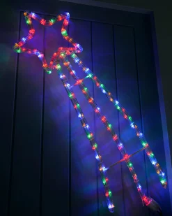 WeRChristmas Festive Star, Snowflake & Sign Lights^Animated Shooting Star LED Rope Lights Silhouette With Speed Controller, 90 Cm - Large