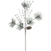 WeRChristmas Flowers & Foliage|Flowers & Foliage^Artificial Berries And Pinecone Pick, White, 66 Cm