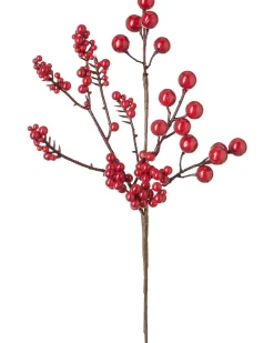 WeRChristmas Flowers & Foliage|Flowers & Foliage^Artificial Berries Tree Pick, Red, 30 Cm
