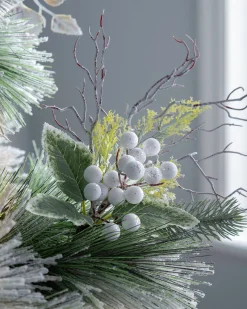 WeRChristmas Flowers & Foliage|Flowers & Foliage^Artificial Frosted Berries Pick, White, 31 Cm