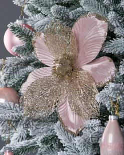 WeRChristmas Flowers & Foliage|Flowers & Foliage^Artificial Magnolia Flower, Pink, 24 Cm