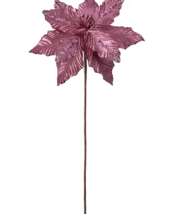 WeRChristmas Flowers & Foliage|Flowers & Foliage^Artificial Poinsettia Flower, Pink, 28 Cm