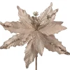 WeRChristmas Flowers & Foliage|Flowers & Foliage^Artificial Poinsettia Flower, Gold, 32 Cm