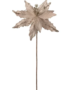 WeRChristmas Flowers & Foliage|Flowers & Foliage^Artificial Poinsettia Flower, Gold, 32 Cm