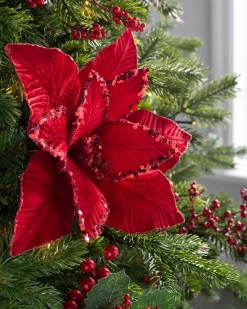 WeRChristmas Flowers & Foliage|Flowers & Foliage^Artificial Poinsettia Flower, Red, 30 Cm