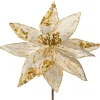 WeRChristmas Flowers & Foliage|Flowers & Foliage^Artificial Poinsettia Flower, Gold, 28 Cm
