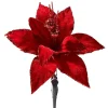 WeRChristmas Flowers & Foliage|Flowers & Foliage^Artificial Red Poinsettia Flower With Clip, 3 Pack, 12 Cm