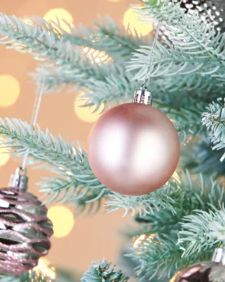 WeRChristmas Shatterproof Baubles^Baby Pink Shatterproof Baubles, 50 Pack, 6 Cm