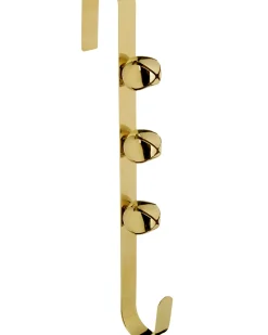 WeRChristmas Wreath Hangers^Bells Wreath Door Hanger, Gold, 38 Cm