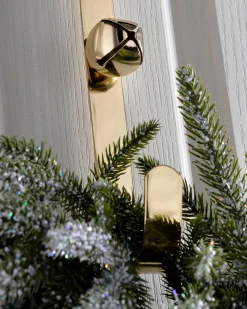 WeRChristmas Wreath Hangers^Bells Wreath Door Hanger, Gold, 38 Cm