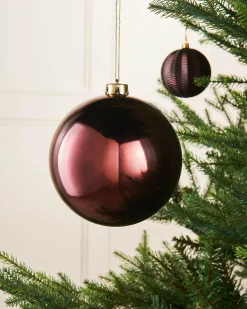 WeRChristmas Oversized Baubles|Shatterproof Baubles^Burgundy Large Gloss Shatterproof Bauble, 15 Cm