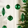 WeRChristmas Glass Baubles^Christmas Green Glass Baubles, 20 Pack