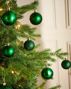 WeRChristmas Shatterproof Baubles^Christmas Green Shatterproof Bauble, 50 Pack