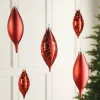 WeRChristmas Glass Baubles^Christmas Red Glass Baubles, 5 Pack, 15 Cm