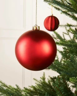 WeRChristmas Oversized Baubles|Shatterproof Baubles^Christmas Red Large Matt Shatterproof Bauble, 15 Cm