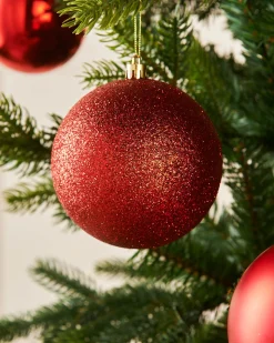 WeRChristmas Shatterproof Baubles^Christmas Red Shatterproof Baubles, 16 Pack, 8 Cm