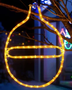 WeRChristmas Connectable Lights^Connectable Bauble Rope Light Silhouette, Yellow, 54 Cm