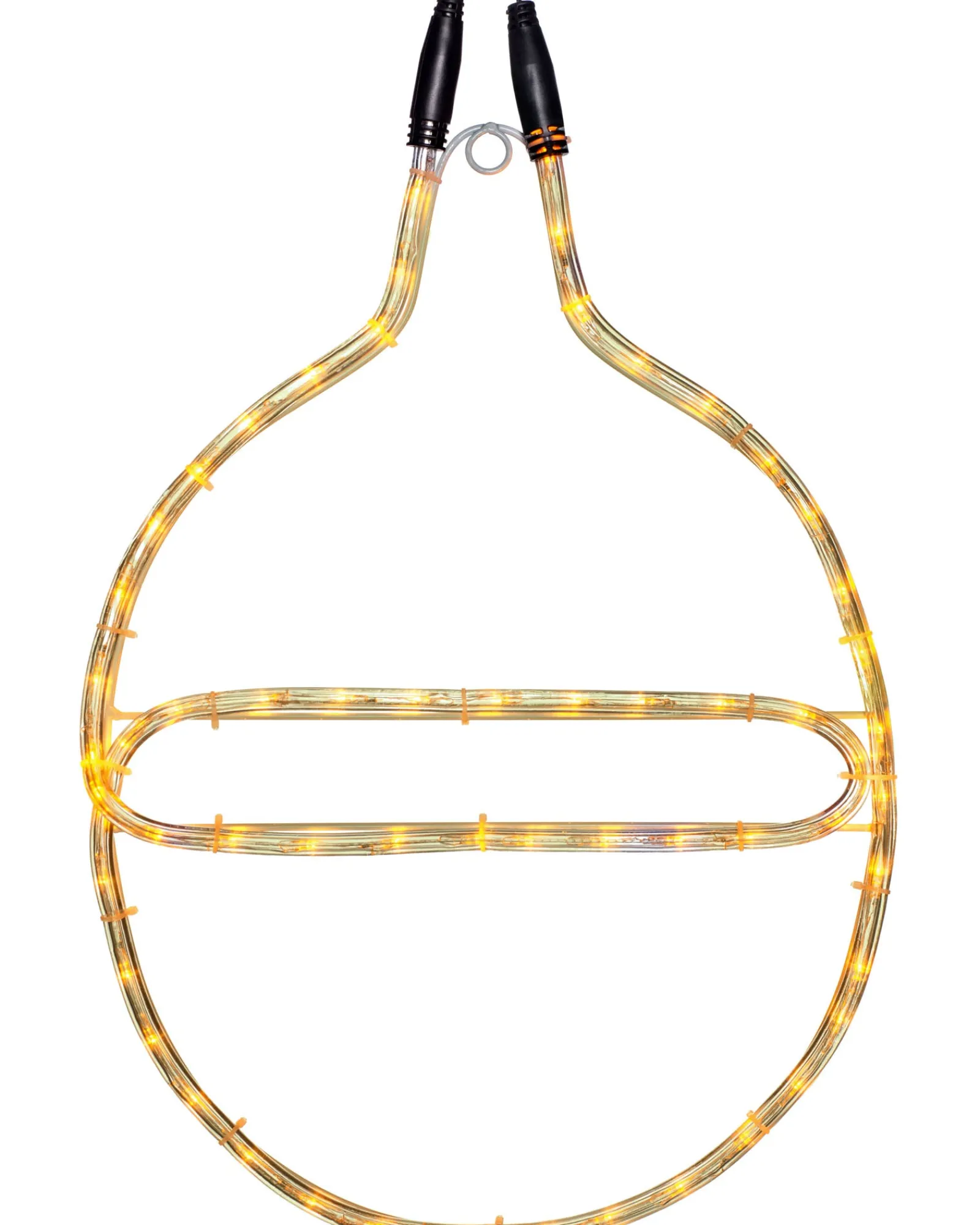 WeRChristmas Connectable Lights^Connectable Bauble Rope Light Silhouette, Yellow, 54 Cm