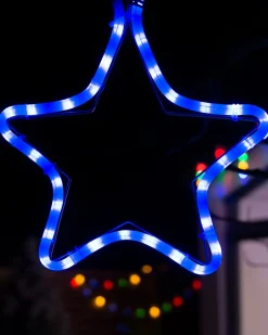 WeRChristmas Connectable Lights^Connectable Star Rope Light Silhouette, Blue, 32 Cm