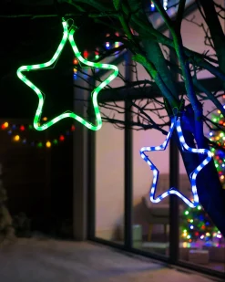 WeRChristmas Connectable Lights^Connectable Star Rope Light Silhouette, Blue, 32 Cm