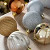 WeRChristmas Shatterproof Baubles^Copper/Champagne Shatterproof Baubles, 48 Pack