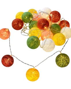 WeRChristmas Fairy Lights^Cotton Ball 20 LED Light String, 1.5 M