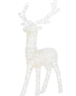 WeRChristmas Outdoor Lighted Reindeer^3D Acrylic Reindeer Decoration, 122 Cm