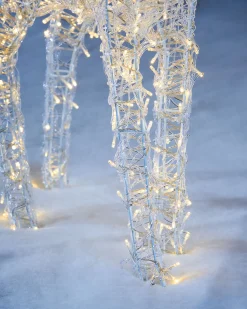 WeRChristmas Outdoor Lighted Reindeer^3D Acrylic Reindeer Decoration, 122 Cm