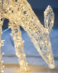 WeRChristmas Outdoor Lighted Reindeer^3D Acrylic Reindeer Decoration, 90 Cm