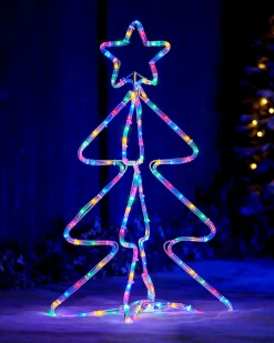 WeRChristmas Tree Silhouettes^3D Christmas Tree Rope Light Silhouette, 80 Cm
