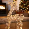 WeRChristmas Outdoor Lighted Reindeer|Figurines^2D Crystal Reindeer, 80 Cm