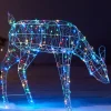WeRChristmas Outdoor Lighted Reindeer^3D Grazing Reindeer Silhouette, 81 Cm