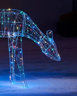 WeRChristmas Outdoor Lighted Reindeer^3D Grazing Reindeer Silhouette, 81 Cm