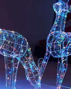 WeRChristmas Outdoor Lighted Reindeer^3D Grazing Reindeer Silhouette, 81 Cm