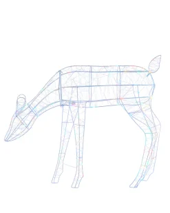 WeRChristmas Outdoor Lighted Reindeer^3D Grazing Reindeer Silhouette, 81 Cm