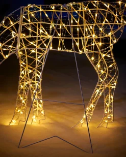 WeRChristmas Outdoor Lighted Reindeer^2D Grazing Reindeer Silhouette, 95 Cm