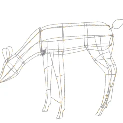 WeRChristmas Outdoor Lighted Reindeer^3D Grazing Reindeer Silhouette, 81 Cm